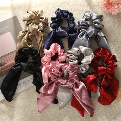 China Fashion Korea Bow Headband Color Hair Tie Accessories Headdress Satin Head Rope Women Large for sale