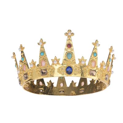 China Popular King Prince crown men's headdress beauty pageant queen crowns and tiaras for sale