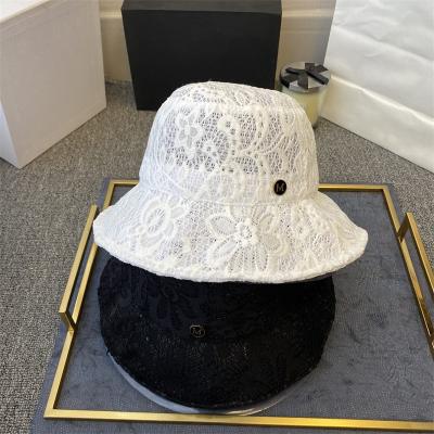 China Plush Ladies Gossip Mesh Hat Lace Wholesale Bucket Thin Wild Hollow Hats Trend Breathable Summer Fisherman Hats for sale