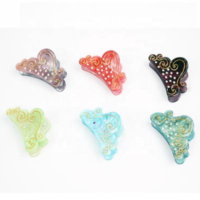 China Fashion Korean Cute Glitter Hair Claw Luxurious Personalized Hair Clip For Women Cloud Hair Unique Grip For Kids for sale