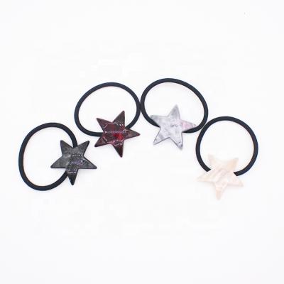 China Star Shape Friendly Acetate Material Fashionable Strong Hair Ties Elastic Hair Bands For Women for sale