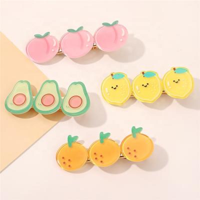 China Summer Korean YIYI style Duck mouth girl sweet little fresh fruit girl hair clips Korean heart lovely hair pins wholesale for sale