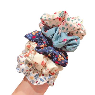 China Popular Colorful Elastic Hair Bands Cute Korean Fashionable Sweet Floral Hair Scrunchies YiYi Hair Accessories For Women for sale