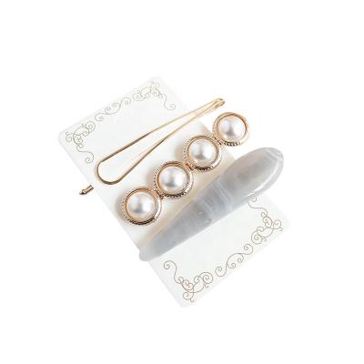 China Fashion Style YiYi 2021 New Arrival Spring Hair Clip For Sweet Girl Romantic Temperament Pearl Hair Clips Set Women's Hair Accessories for sale