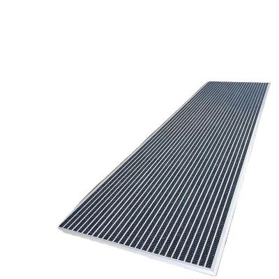 China Aluminum Alloy Wire Rope Tie Floor Mat Non Scratch Washable Floor Sand Dust-Removal Metal Entryway Indoor Outdoor Mats for sale