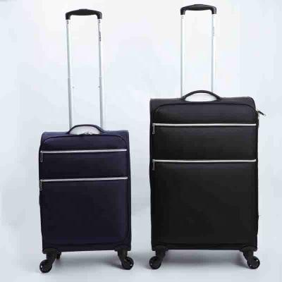 China Black Nylon Nylon 3 Pcs Set Suitcase Travel Bags Trolley 4 Wheel Spinner Luggage Set for sale