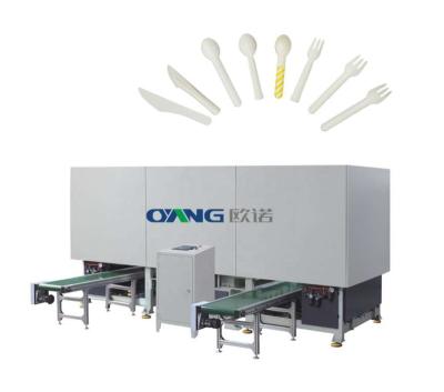 China Full Automatic Hotels Paper Spoon Making Machine Paper Cutlery Machine Production Line For Making Paper Cutter Fork Spoon for sale