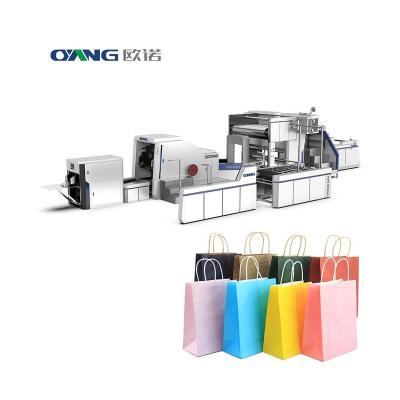 China Factory New Arrival 2022 Automatic Paper Bag Machine Line Low Production , Square Bottom Paper Bag Making Machine In Tunisia for sale