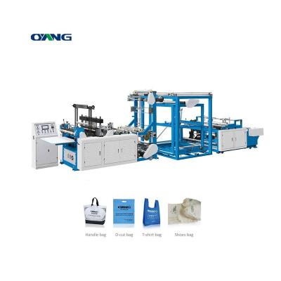 China Garment shops full automatic D-cut box non woven bag making machine, non woven carrier bag making machine for sale for sale