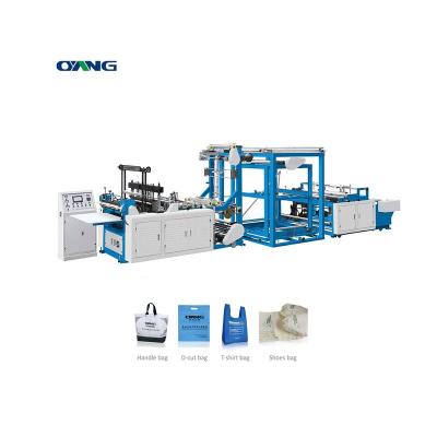 China Garment Shops 2021 Allwell Ouno D-Cut Non Woven Bag Making Machine , Primary Shape Non Woven Shopping Bag Making Machine Brand for sale