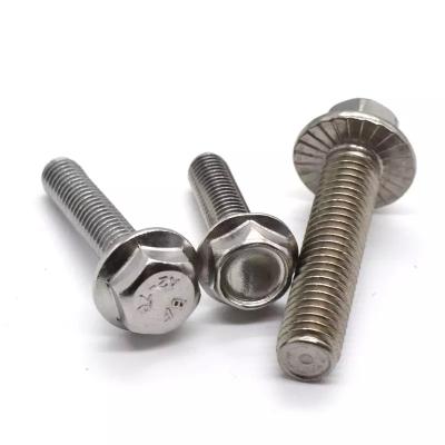 China Stainless Steel Customize Flange Bolt Serrated Shoulder High Grade M8 Heavy Industry Wholesale Hex Flange Bolt for sale