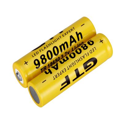 China Toys 3.7V 9800mah li-ion 18650 bundled sale GTF 3.7V 9800mah 18650 battery rechargeable Li-ion battery for sale