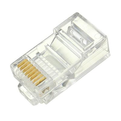 China PowerLEDElectrical Equipment 20/50/100PCS RJ45 Ethernet Cables Module Socket Network RJ-45 Connector Crystal Heads Cat 5 Cat5e Gold Plated Network Cable for sale