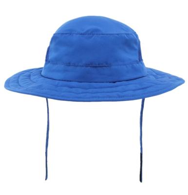 China Wholesale European and American style children's wide brim mesh sun visor hat sunscreen beach bucket hat for child for sale