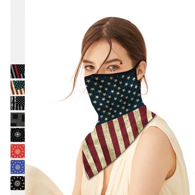 China Amazon Windproof Sale Ear Print Triangle Scarf Sports Hanging Recycling Face Mask For Outdoor for sale