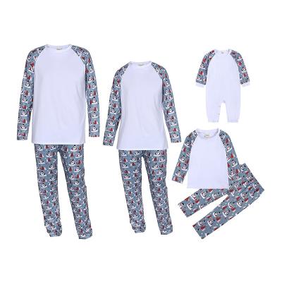 China 2022 New Design Christmas Christams Home Decoration Parent-child Home Two-piece Home Clothes Pajamas for sale