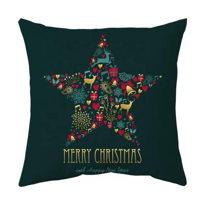 China New Christams Home Decoration Design Christmas Printing Soft Pillow Case Cover For Home Car Supply Decoration for sale