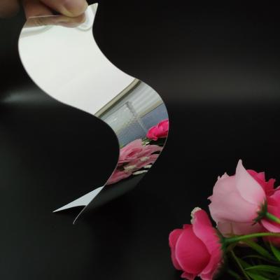 China Phthalate Free Easy Cut 0.5mm Polycarbonate Mirror Sheet Decorative for sale