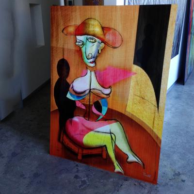 China Modern Promotional Painting Frames UV Printing Abstract Acrylic Oil Paintings Picture for sale