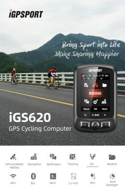 China Notification iGPSPORT iGS620 Odometer Gps Computer Bicycle Speedometer Gps Cycling Computer With Live Track Function for sale