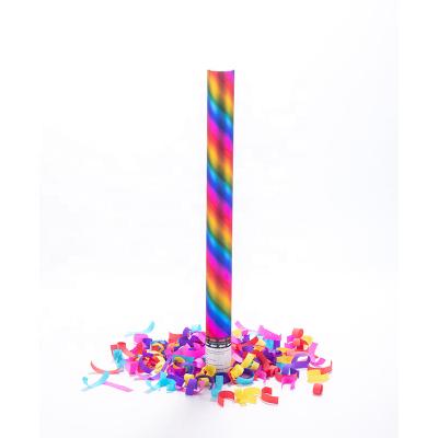 China 2021 New Design Party Rainbow Color Confetti Shot Paper Shooter High Good For Party Decoration for sale