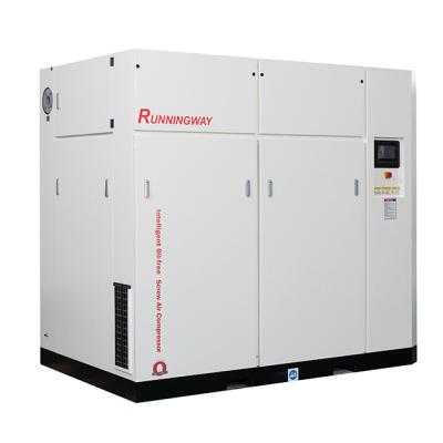 China High Efficiency Runningway Oil Free Screw Air Compressor 55 Kw for sale