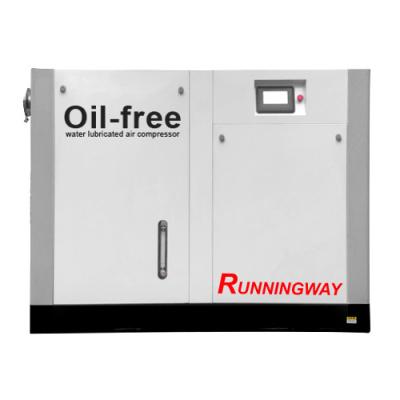 China Runningway Oil Free Oil Free Water Lubricated Screw Air Compressor for sale