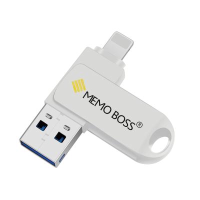 China Promotional Products Metal USB 3.0 OTG USB Flash Drives For Android Mobile Phone 3 IN 1 USB Flash Memory for sale