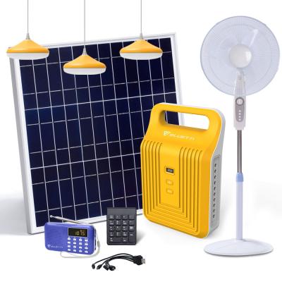 China Africa Home Large Capacity Solar Panel 50W Mobile Charging System Mini Solar System For Light Kits for sale