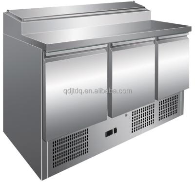 China 368L Single-temperature Three Door Salad Counter Fridge S903 Series Commercial Refrigerator Customized Static Cooling Counter for sale