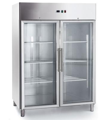 China GN1410 Series Double-temperature Double-temperature 1300L Glass Door Vertical Type Commercial Refrigerator Customized Freezer European Style for sale