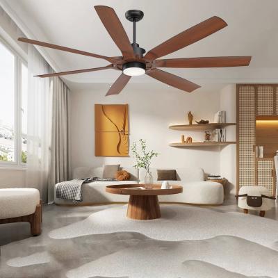 China Moden Wooden HCA087 Solid Wood Led Chandelier Remote Control Ceiling Fan for sale