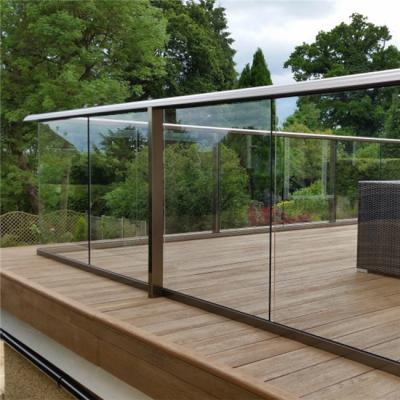 China Hot sale decoration glass balustrade /decking balcony glass balustrade with aluminum glass channel made in China for sale