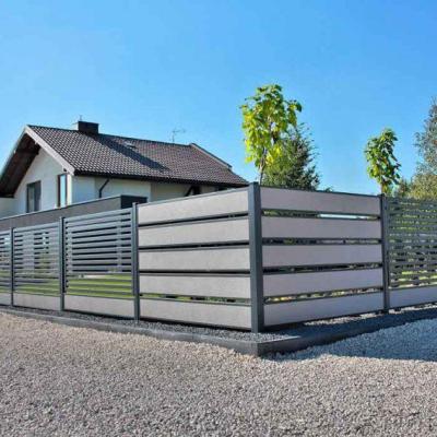 China High Quality Extruded Anti-corrosion Aluminum Rail Fence Decorative Wood Garden Plastic Decorative Fence For Outdoor for sale