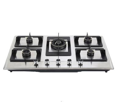 China Household Hot-sale new product stainless steel cast iron gas stove element 5 burners gas hob for sale