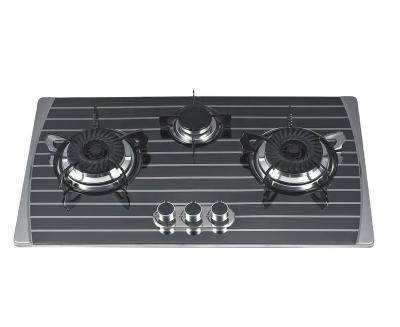 China Household 3 Burner Gas Hob With Color Steel Panel for sale