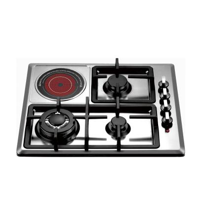 China Hotel China Manufacture Ceramic Kitchen Gas Hob, SS Panel Electric Gas Stove Cooker for sale