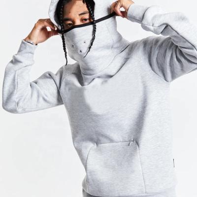 China Plus Size Plus Sizes Mens Plus Size OEM Mask Casual Cotton Zipper Pocket High Neck Masked Pull Over Hoodies for sale