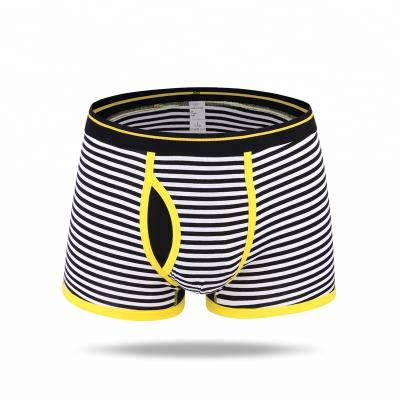 China Breathable Breathable Custom Design Your Yarn Dyed Panties For Men Guangzhou Underwear for sale