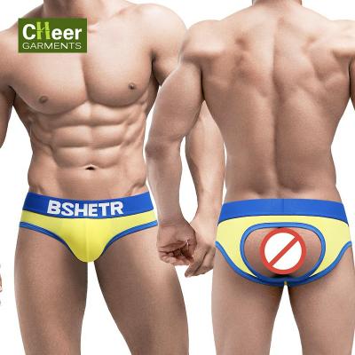 China Custom Made Cotton Breathable Wholesale Comfortable Men's Briefs Boxer Shorts Sexy Underwear BSHETR002 for sale