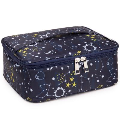 China Fashion Redferns Oxford Custom Travel Makeup Pouch Wash Bag Toiletry Organizer Cosmetic Box With Zipper Cosmetic Bag for sale