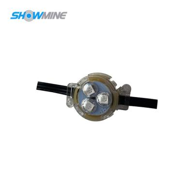 China LANDSCAPE DC12v WS2811 External IC RGB Led Pixel Lamps 0.72w Led Pixel Dots IP67 3 Pcs SMD5050 With Lens 20 Pixels Per String for sale