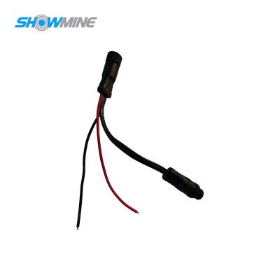 China 3 PC Solid Pins Waterproof Connectors With Push Cable 18AWG Cable 0.75sqmm Push Cable for sale