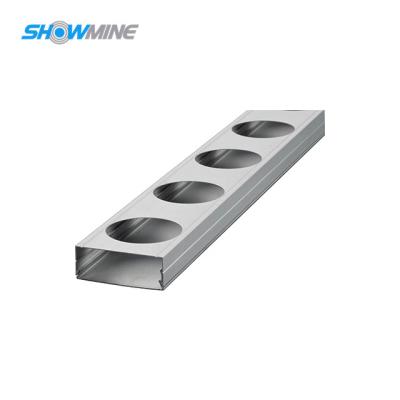 China Decorations #23 6025 aluminum channel for pixel dot lamps for coutout 50mm round or square lamps pixel original aluminum color for sale