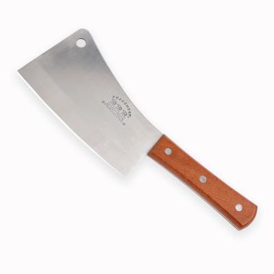 China F01 New Heavy Duty Wooden Handle Design Stainless Steel Kitchen Stocked 7 Inch Butcher Cutting Knife Bone Knife for sale