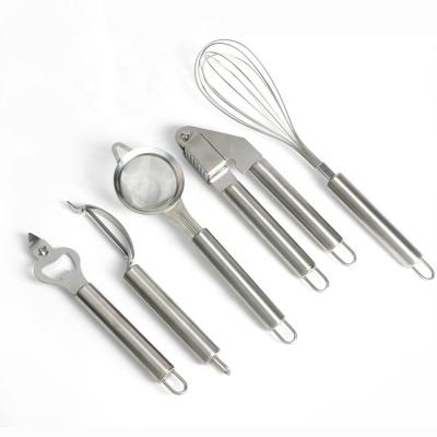 China Multifunctional Viable Home and Kitchen Accessories 5 Pcs Kitchen Utensils Stainless Steel Handle Kitchen Tools Utensil Set for sale