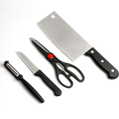 China Cheap Stocked Price Knife Gifts 4 Pieces Knife Set Kitchen Stainless Steel Gifts Chef Cleaver for sale