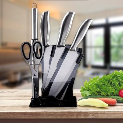 China New Design Popular Hot Selling Durable Acrylic Rack Stainless Steel Kitchen Knives Stored With Rack for sale