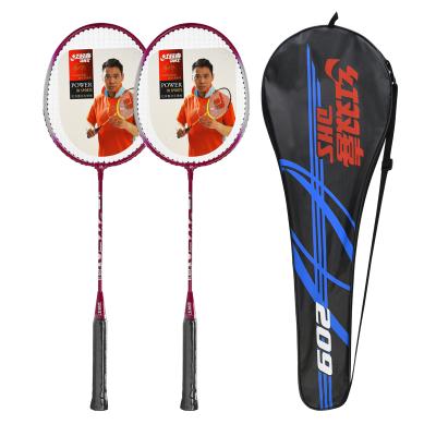 China Eastic & SCAD durable badminton racket set 2pcs genuine alloy 209 durable steel badminton racket 2pcs for sale