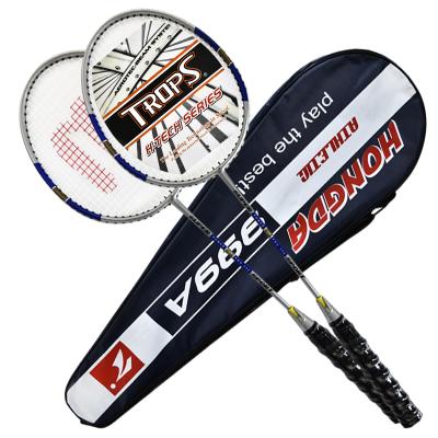 China Eastic & Wholesale Price Aluminum Alloy Badminton Rackets Iron Alloy Raket Durable Badminton Racket for sale